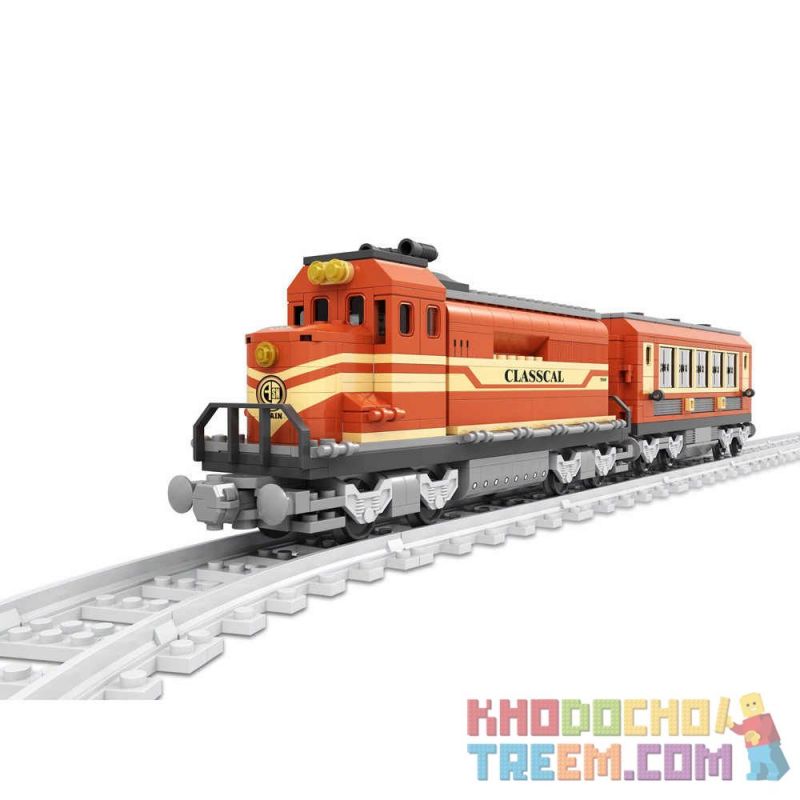 AUSINI 25902 non  XE LỬA bộ đồ chơi xếp lắp ráp ghép mô hình City TRAINS Thành Phố 630 khối