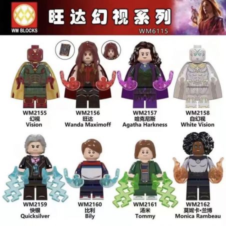 WM 6115 2155 2156 2157 2158 2159 2160 2161 2162 non  HÀNG TRĂM NGƯỜI 8 WANGDA FANTASY SERIES bộ đồ chơi xếp lắp ráp ghép mô hình Super Heroes Siêu Nhân Anh Hùng