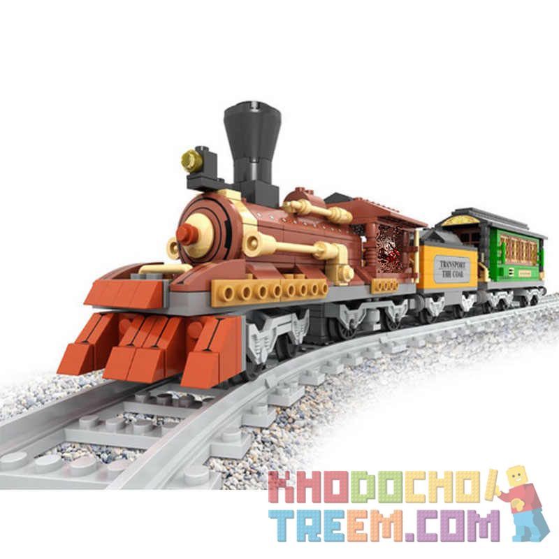 AUSINI 25809 non  XE LỬA bộ đồ chơi xếp lắp ráp ghép mô hình City TRAINS Thành Phố 483 khối