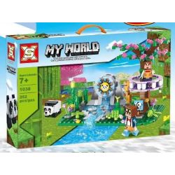 SX 1038 non  BÁNH NƯỚC THIÊN ĐƯỜNG bộ đồ chơi xếp lắp ráp ghép mô hình Minecraft MY WORLD Game Xây Dựng 252 khối