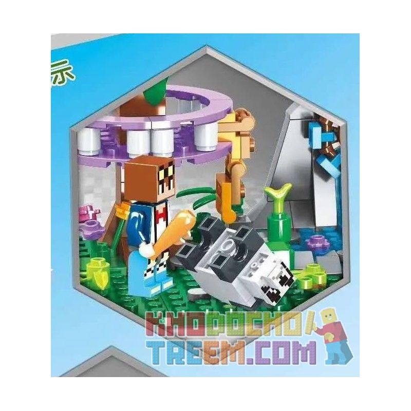 SX 1038 non  BÁNH NƯỚC THIÊN ĐƯỜNG bộ đồ chơi xếp lắp ráp ghép mô hình Minecraft MY WORLD Game Xây Dựng 252 khối