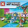 SX 1038 non  BÁNH NƯỚC THIÊN ĐƯỜNG bộ đồ chơi xếp lắp ráp ghép mô hình Minecraft MY WORLD Game Xây Dựng 252 khối