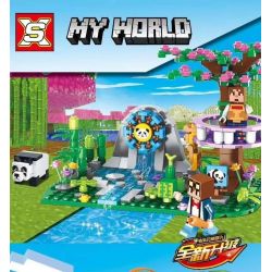 SX 1028 non  KHO BÁU HANG ĐỘNG bộ đồ chơi xếp lắp ráp ghép mô hình Minecraft MY WORLD Game Xây Dựng 244 khối