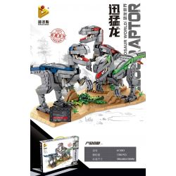 PanlosBrick 611003 Panlos Brick 611003 non  RAPTOR. bộ đồ chơi xếp lắp ráp ghép mô hình Creator DINOSAUR VELOCIRAPTOR Sáng Tạo 1780 khối
