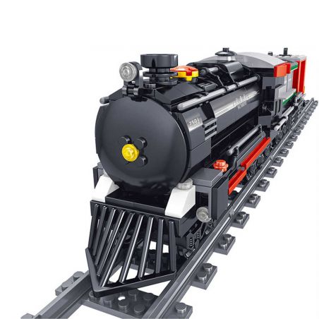 ZHEGAO QL0312 0312 non  ĐOÀN TÀU HƠI NƯỚC bộ đồ chơi xếp lắp ráp ghép mô hình Trains Tàu Hỏa 536 khối