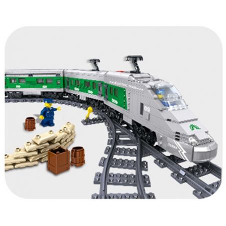 ZHEGAO QL0309 0309 non  SS-0309 TÀU HỎA bộ đồ chơi xếp lắp ráp ghép mô hình Trains 924 khối