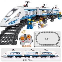ZHEGAO QL0303 0303 non  BLICKER. bộ đồ chơi xếp lắp ráp ghép mô hình Trains Tàu Hỏa 583 khối