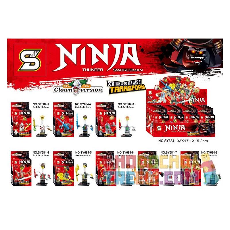 SHENG YUAN SY SY684 non  PHIÊN BẢN CHÚ HỀ MÙA XUÂN bộ đồ chơi xếp lắp ráp ghép mô hình The  Ninjago Movie Ninja Lốc Xoáy