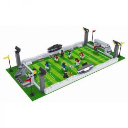 AUSINI 25690 non  SÂN BÓNG ĐÁ bộ đồ chơi xếp lắp ráp ghép mô hình Sports SOCCER SPORT Thể Thao 381 khối