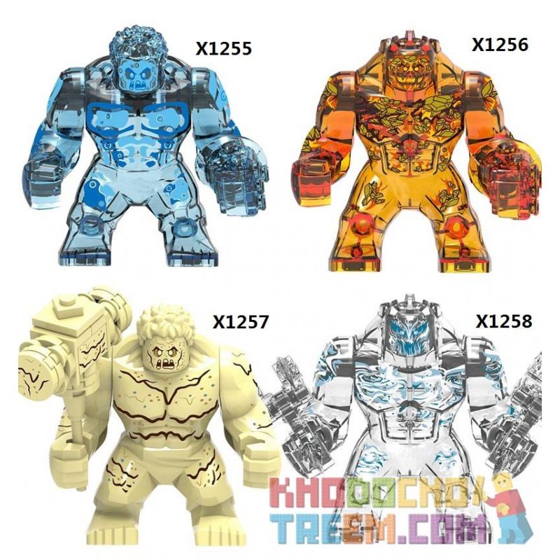 XINH 1256 1257 1258 1255 non  NƯỚC LỬA BỐN YẾU TỐ bộ đồ chơi xếp lắp ráp ghép mô hình Spider-Man Người Nhện