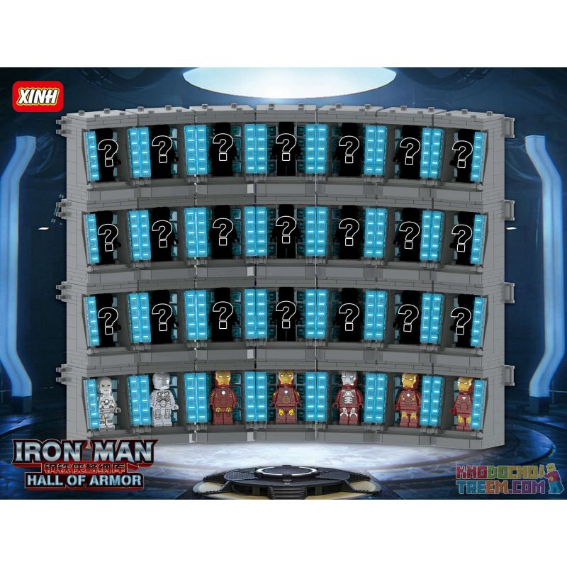 XINH 1252 non  IRON MAN GARNO. bộ đồ chơi xếp lắp ráp ghép mô hình Marvel Super Heroes IRON MAN HALL OF ARMOR Siêu Anh Hùng Marvel
