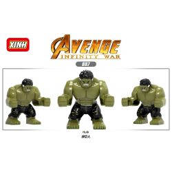 XINH 887 non  HULK. bộ đồ chơi xếp lắp ráp ghép mô hình Marvel Super Heroes Siêu Anh Hùng Marvel