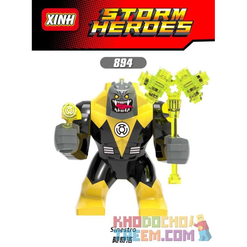 XINH 894 non  ACHILO. bộ đồ chơi xếp lắp ráp ghép mô hình Dc Comics Super Heroes SINESTRO Siêu Anh Hùng Dc