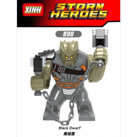 XINH 890 non  LÙN ĐEN bộ đồ chơi xếp lắp ráp ghép mô hình Marvel Super Heroes BLACK DWARF Siêu Anh Hùng Marvel