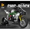 PanlosBrick 672003 Panlos Brick 672003 non  NINJA KAWASAKI. bộ đồ chơi xếp lắp ráp ghép mô hình CHIC-BLOCK MOTORBIKE 865 khối