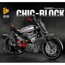 PanlosBrick 672002 Panlos Brick 672002 non  DUKADI DAWU. bộ đồ chơi xếp lắp ráp ghép mô hình CHIC-BLOCK MOTORBIKE 827 khối