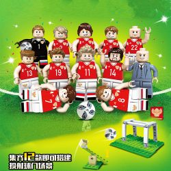 QG 662 non  CUP WORLD NGA 2018 bộ đồ chơi xếp lắp ráp ghép mô hình SPORTS FIFA WORLD CUP RUSSIA2018