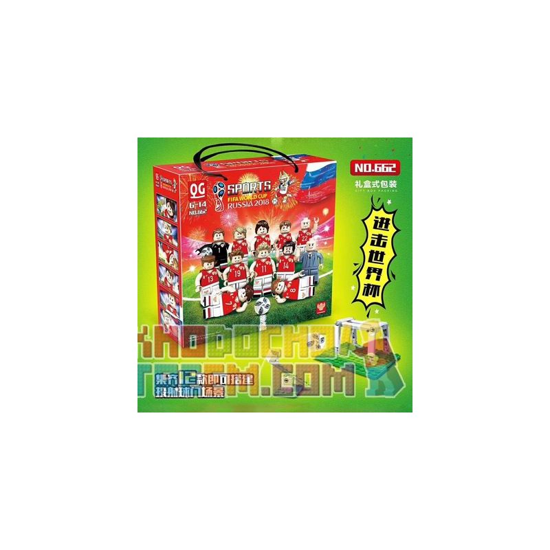 QG 662 non  CUP WORLD NGA 2018 bộ đồ chơi xếp lắp ráp ghép mô hình SPORTS FIFA WORLD CUP RUSSIA2018