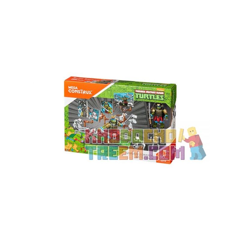 MEGA BLOKS DXF18 non  GÓI CHIẾN ĐẤU LEONARDO SAMURAI bộ đồ chơi xếp lắp ráp ghép mô hình Teenage Mutant Ninja Turtles SAMURAI LEONARDO™ BATTLE PACK Ninja Rùa 80 khối