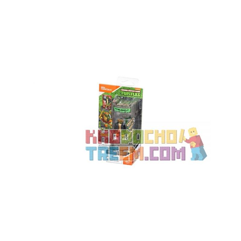 MEGA BLOKS DXF13 non  MI KAANGQI ROAN. bộ đồ chơi xếp lắp ráp ghép mô hình Teenage Mutant Ninja Turtles MICHELANGELO™ MUTAGEN CANISTER Ninja Rùa 49 khối