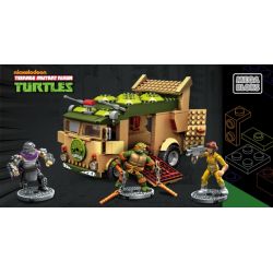MEGA BLOKS DPD81 non  ĐẢNG CỔ ĐIỂN bộ đồ chơi xếp lắp ráp ghép mô hình Teenage Mutant Ninja Turtles CLASSIC PARTY WAGON Ninja Rùa