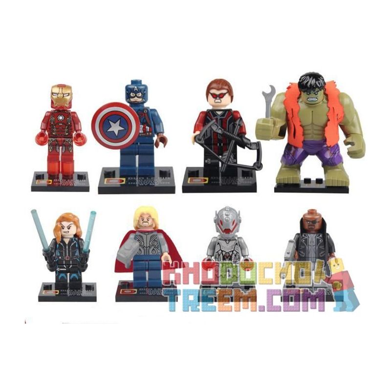 DUO LE PIN DLP9005 9005 non  AVENGERS 8. bộ đồ chơi xếp lắp ráp ghép mô hình Marvel Super Heroes Siêu Anh Hùng Marvel
