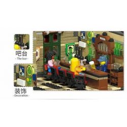 JIESTAR 89107 REBRICKABLE MOC-30010 30010 MOC30010 non  LION BAR. bộ đồ chơi xếp lắp ráp ghép mô hình Modular Buildings LION PUB Mô Hình Nhà Cửa 5892 khối
