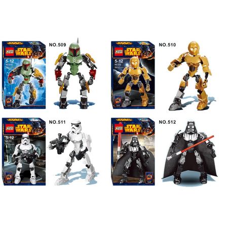 XSZ KSZ 509 510 511 512 non  STAR WARS CHIẾN ĐẤU VỚI MỌI NGƯỜI THẬM CHÍ 4 bộ đồ chơi xếp lắp ráp ghép mô hình Chiến Tranh Giữa Các Vì Sao
