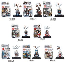 XSZ KSZ 316 non  ASSASSIN CREED PEOPLE 8 bộ đồ chơi xếp lắp ráp ghép mô hình Movie & Game ASSASSIN'S CREED BLACK FLAG Phim Và Trò Chơi