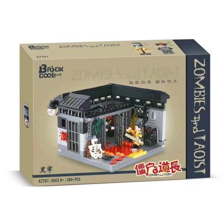 BRICKCOOL KZ701 non  NHÀ TÙ ĐEN bộ đồ chơi xếp lắp ráp ghép mô hình ZOMBIES AND TAOIST 395 khối
