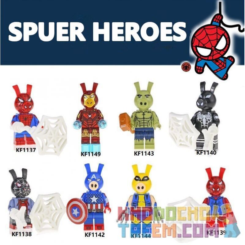 KOPF KF6085 6085 KF1137 1137 KF1138 1138 KF1139 1139 KF1140 1140 KF1141 1141 KF1142 1142 KF1143 1143 KF1144 1144 non  HÀNG TRĂM NGƯỜI 8 LINH bộ đồ chơi xếp lắp ráp ghép mô hình Marvel Super Heroes SPIDER-HAM Siêu Anh Hùng Marvel