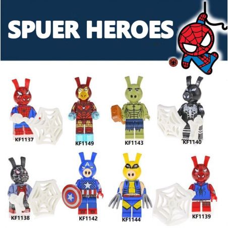 KOPF KF6085 6085 KF1137 1137 KF1138 1138 KF1139 1139 KF1140 1140 KF1141 1141 KF1142 1142 KF1143 1143 KF1144 1144 non  HÀNG TRĂM NGƯỜI 8 LINH bộ đồ chơi xếp lắp ráp ghép mô hình Marvel Super Heroes SPIDER-HAM Siêu Anh Hùng Marvel