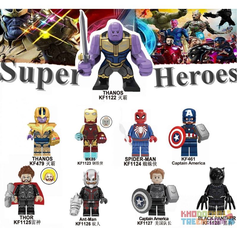 KOPF KF6087 6087 KF1122 1122 KF1123 1123 KF1124 1124 KF1125 1125 KF1126 1126 KF1127 1127 KF1128 1128 KF479 KF461 non  SIÊU ANH HÙNG bộ đồ chơi xếp lắp ráp ghép mô hình The Avengers