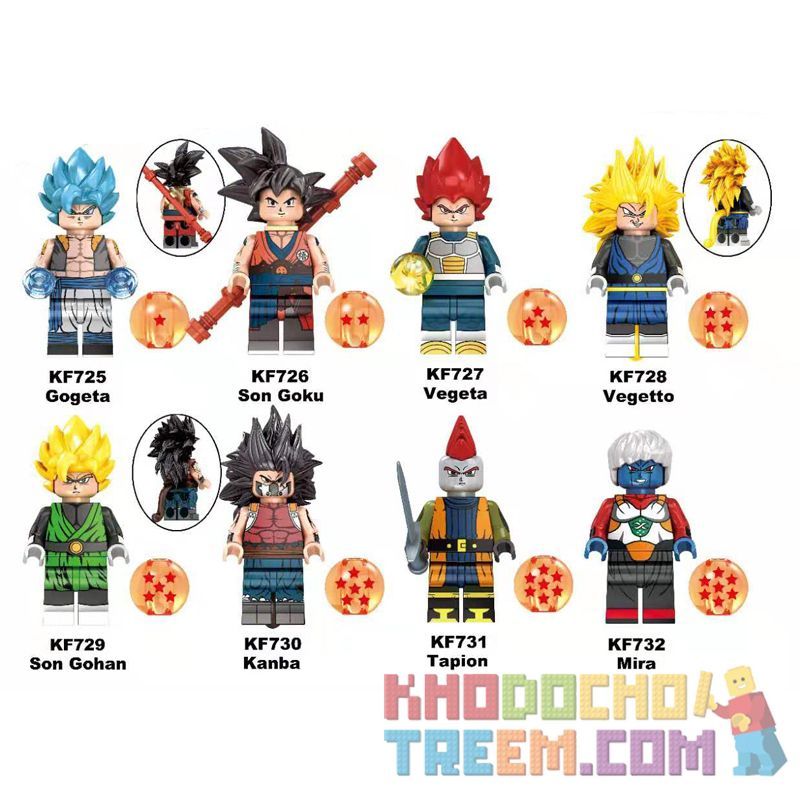 KOPF KF6069 6069 KF725 KF726 KF727 KF728 KF729 KF730 KF731 KF732 non  HÀNG TRĂM NGƯỜI 8 QI DRAGON BALL bộ đồ chơi xếp lắp ráp ghép mô hình Movie & Game Phim Và Trò Chơi