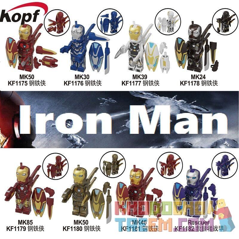 KOPF KF1175 1175 KF1176 1176 KF1177 1177 KF1178 1178 KF1179 1179 KF1180 1180 KF1181 1181 KF1182 1182 non  HÀNG TRĂM NGƯỜI 8 SẮT bộ đồ chơi xếp lắp ráp ghép mô hình Marvel Super Heroes Siêu Anh Hùng Marvel