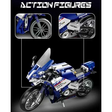 TA GAOLE T3010 3010 non  XE MÁY bộ đồ chơi xếp lắp ráp ghép mô hình  MOTORCYCLE Kỹ Thuật Công Nghệ Cao Mô Hình Phương Tiện 446 khối