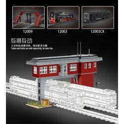 MouldKing 12009 Mould King 12009 non  THÁP TÍN HIỆU ĐƯỜNG SẮT bộ đồ chơi xếp lắp ráp ghép mô hình Trains WORLD RAILWAY TRAIN SIGNAL STATION Tàu Hỏa 1809 khối