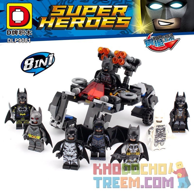 DUO LE PIN DLP9081 9081 non  BATMAN 8. bộ đồ chơi xếp lắp ráp ghép mô hình The  Batman Movie SUPER HEROES Người Dơi Bảo Vệ Gotham