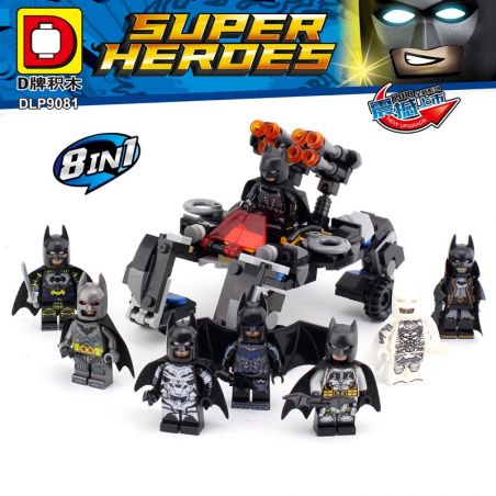 DUO LE PIN DLP9081 9081 non  BATMAN 8. bộ đồ chơi xếp lắp ráp ghép mô hình The  Batman Movie SUPER HEROES Người Dơi Bảo Vệ Gotham