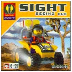 ZEPHYR KNIGHT 0503 non  XE TOUR bộ đồ chơi xếp lắp ráp ghép mô hình Racers SIGHT SEEING BUS Đua Tốc Độ