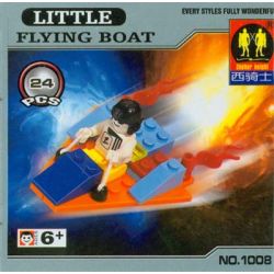 ZEPHYR KNIGHT 1008 non  TÀU VŨ TRỤ NHỎ. bộ đồ chơi xếp lắp ráp ghép mô hình LITTLE FLYING BOAT 24 khối