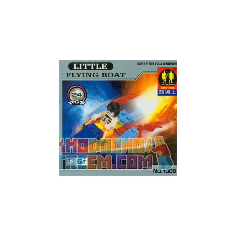 ZEPHYR KNIGHT 1008 non  TÀU VŨ TRỤ NHỎ. bộ đồ chơi xếp lắp ráp ghép mô hình LITTLE FLYING BOAT 24 khối