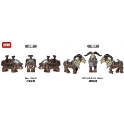 XINH 1535 1536 non  DWARF MOUNT. bộ đồ chơi xếp lắp ráp ghép mô hình Medieval Castle Chiến Tranh Trung Cổ