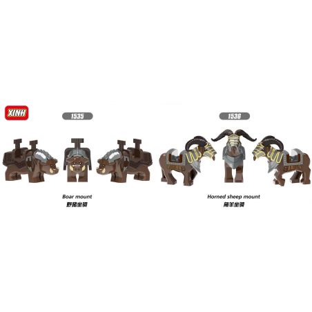 XINH 1535 1536 non  DWARF MOUNT. bộ đồ chơi xếp lắp ráp ghép mô hình Medieval Castle Chiến Tranh Trung Cổ