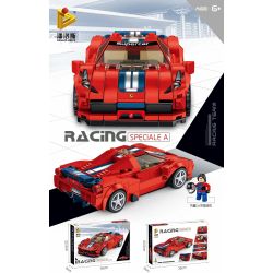 PanlosBrick 666030 Panlos Brick 666030 non  FERRARI 458 SPECIALE bộ đồ chơi xếp lắp ráp ghép mô hình Racers RACING FERRARI 458 SPECIALE Đua Tốc Độ 306 khối