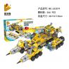 PanlosBrick 633019 Panlos Brick 633019 non  XE KỸ THUẬT ĐA CHỨC NĂNG 12 KẾT HỢP 25 bộ đồ chơi xếp lắp ráp ghép mô hình MULTIFUNCTION CONSTRUCTION TRUCK 566 khối