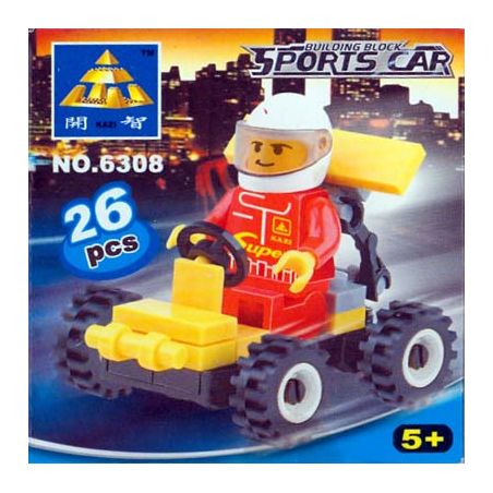 Bozhi 6308 non  CHIẾC Ô TÔ NHỎ bộ đồ chơi xếp lắp ráp ghép mô hình Racers BUILDING BLOCK SPORTS CAR Đua Tốc Độ 26 khối