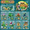 SX 7028 non  KUNG FU WORLD 8 MÔ HÌNH bộ đồ chơi xếp lắp ráp ghép mô hình Plants Vs Zombies PLANTS VS. ZOMBIES Hoa Quả Nổi Giận