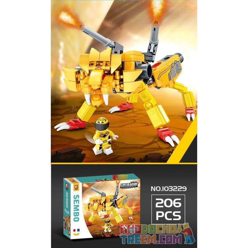 SEMBO 103229 103230 103231 103232 non  4 SỰ KẾT HỢP CỦA ỐNG KÍNH NGỌN LỬA ĐIÊN CHIM ƯNG bộ đồ chơi xếp lắp ráp ghép mô hình MECHA OF STEEL 780 khối