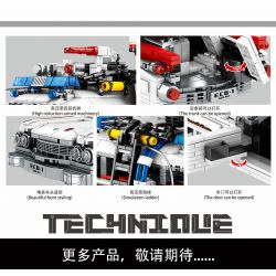 SHENG YUAN SY 8611 non  GHOSTS DÁM BẮT XE MA ECTO-1 1:18 tỷ lệ 1:18 bộ đồ chơi xếp lắp ráp ghép mô hình  GHOSTBUSTERS ECTO-1 Kỹ Thuật Công Nghệ Cao Mô Hình Phương Tiện 1126 khối